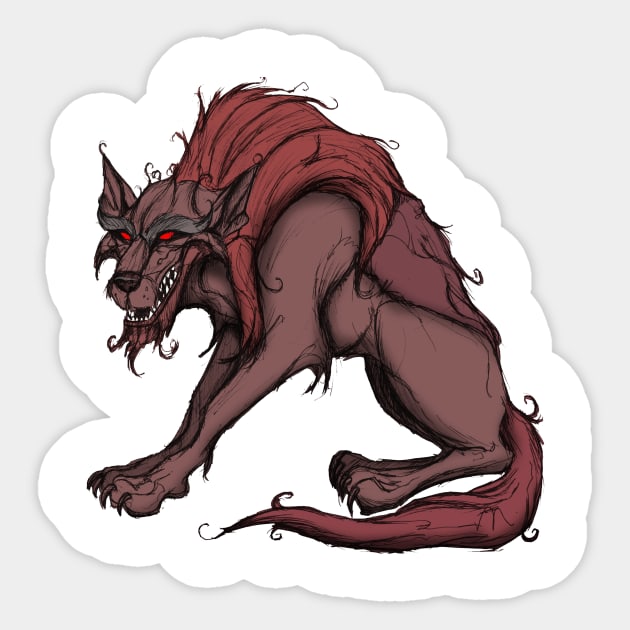 Werewolf Sticker by Wickedcartoons